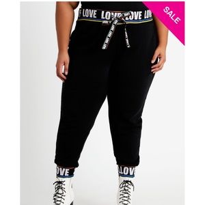 Ashley Stewart Rainbow Love Athleisure Joggers